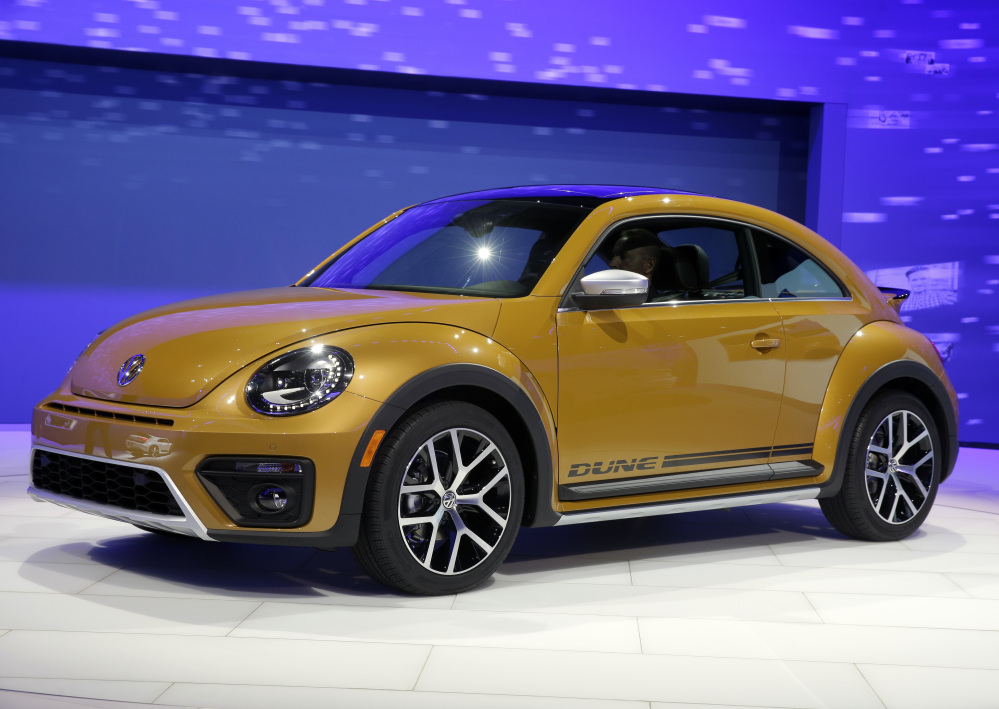 The 2017 Volkswagen Beetle Dune is on display at the Los Angeles Auto Show on Wednesday. The automaker has until Friday to submit plans for fixing emissions systems.