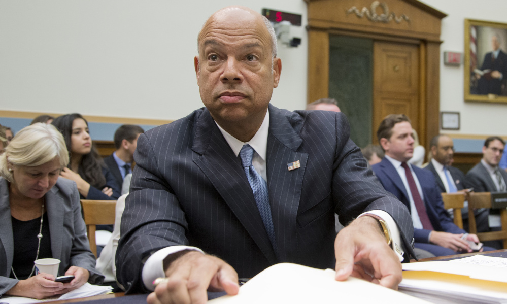 Homeland Security Secretary Jeh Johnson joined Secretary of State John Kerry in writing a letter about screening of Syrian refugees.