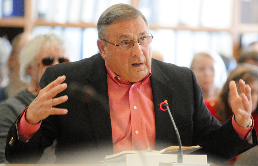 Gov. Paul LePage may be developing new initiatives to address the heroin epidemic in Maine.