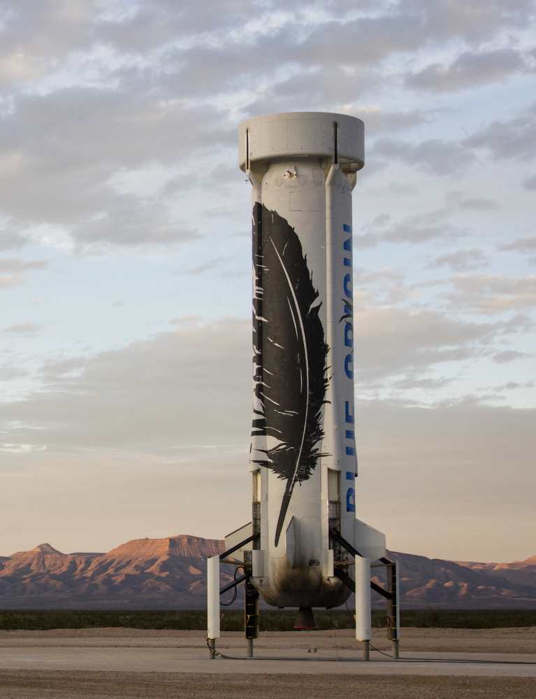 Blue Origin says the unmanned flight took place Monday morning at its site in Van Horn in West Texas.