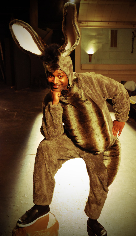 Thomas Smallwood as Donkey in “Shrek the Musical.”