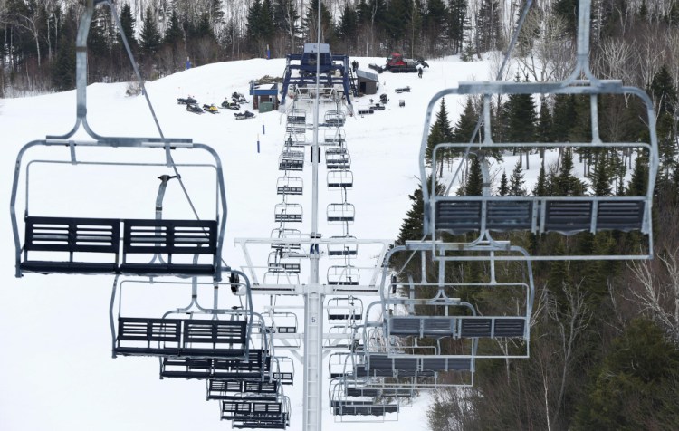 The updated King Pine chairlift at Sugarloaf in Carrabassett Valley was back in service Monday.
