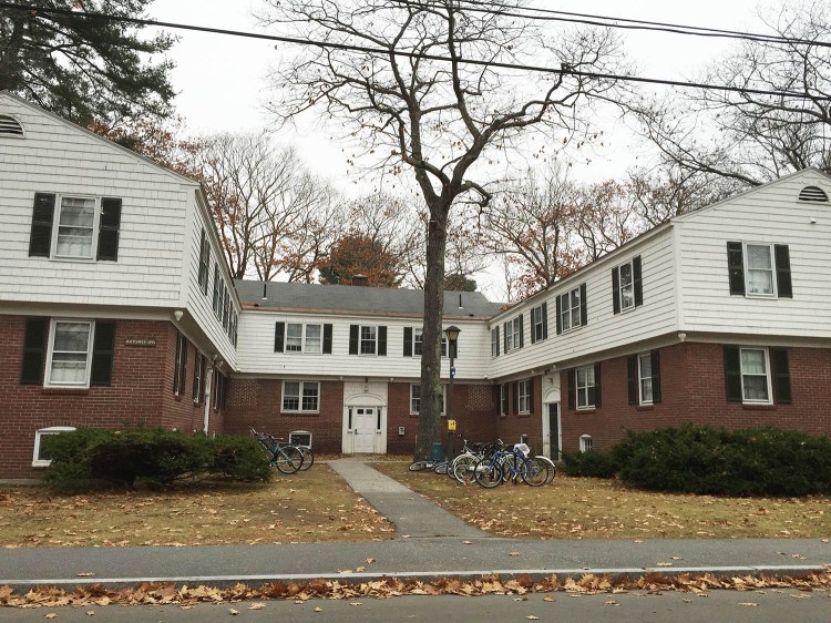 A Bowdoin College student reported being sexually assaulted at the Mayflower Apartments on Belmont Street in Brunswick, an off-campus, college-run complex.