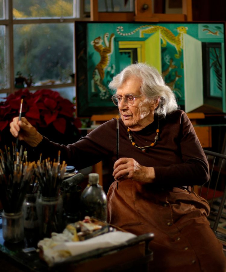 Dahlav Ipcar, 96, photographed in her Georgetown studio. Gabe Souza / Staff Photographer