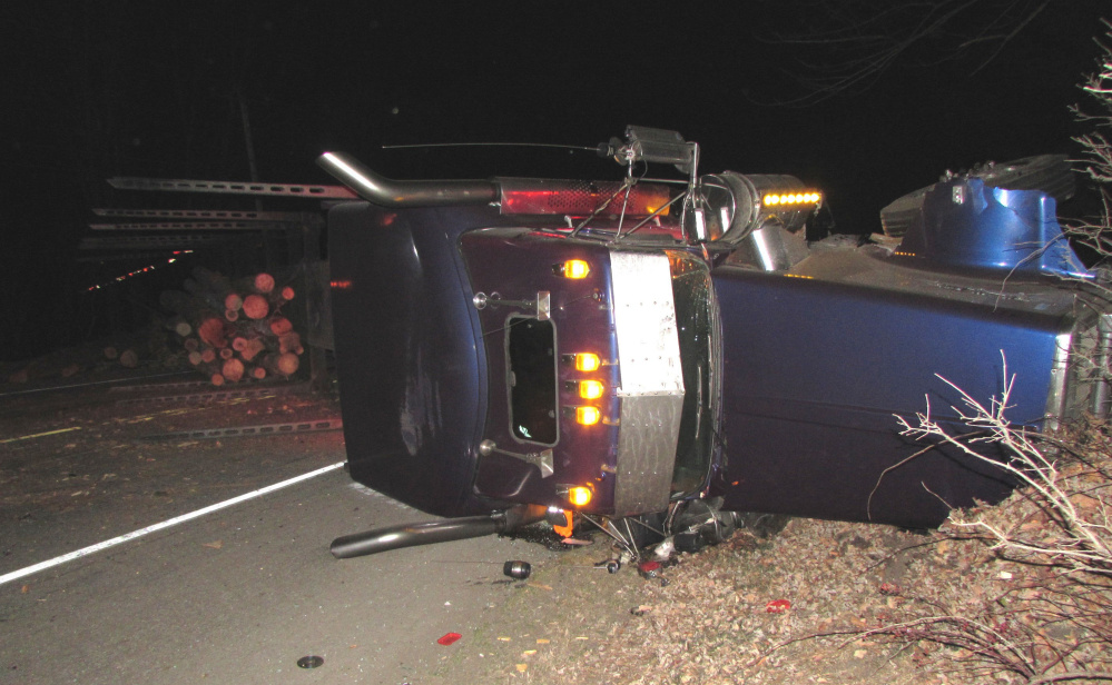 A Mexico man was seriously injured Monday night when his car collided with a loaded pulp truck in Mexico.