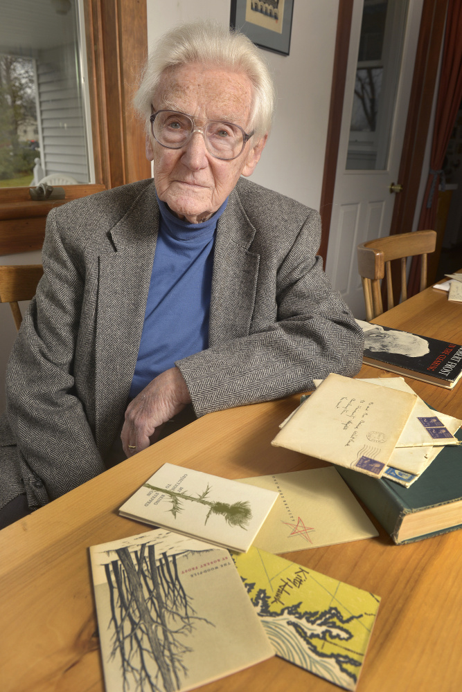 Baird Whitlock of Belfast received holiday poems from his friend Robert Frost for a dozen years beginning in the early 1950s. John Ewing/Staff Photographer
