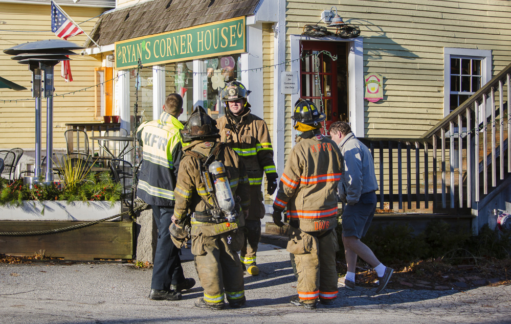 First responders were on the scene after a morning fire at Ryan’s Corner House in Kennebunk. Route 9 was closed to traffic during the morning hours.