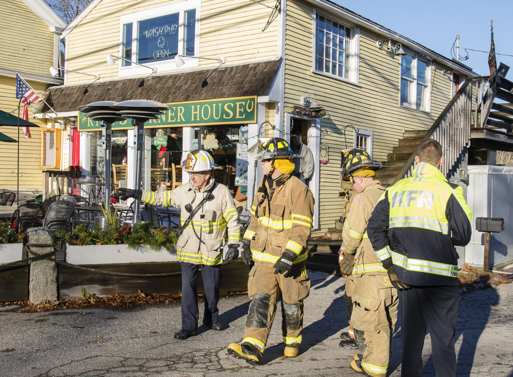 A school bus driver reported a Friday morning fire at The Yellow House in Kennebunk.