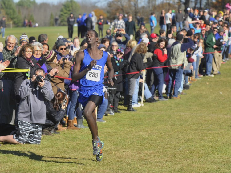 Osman Doorow had no one in Maine who could keep up with him this fall. The Lewiston senior did not lose a race in Maine and posted the best time in any class – 16 minutes, 17 seconds – at the state meet.