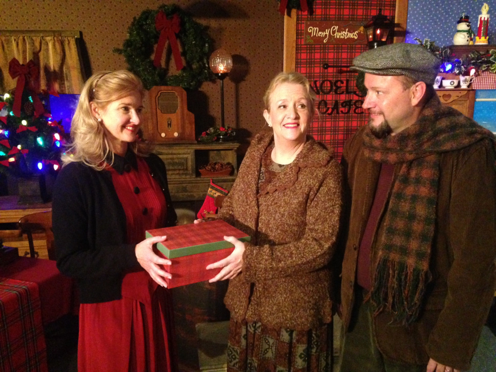 Opera singer Maura Gwyer and Maine favorites Nancy Durgin and Mark Calkins star in “The Gifts of Christmas: A Maine Musical.”