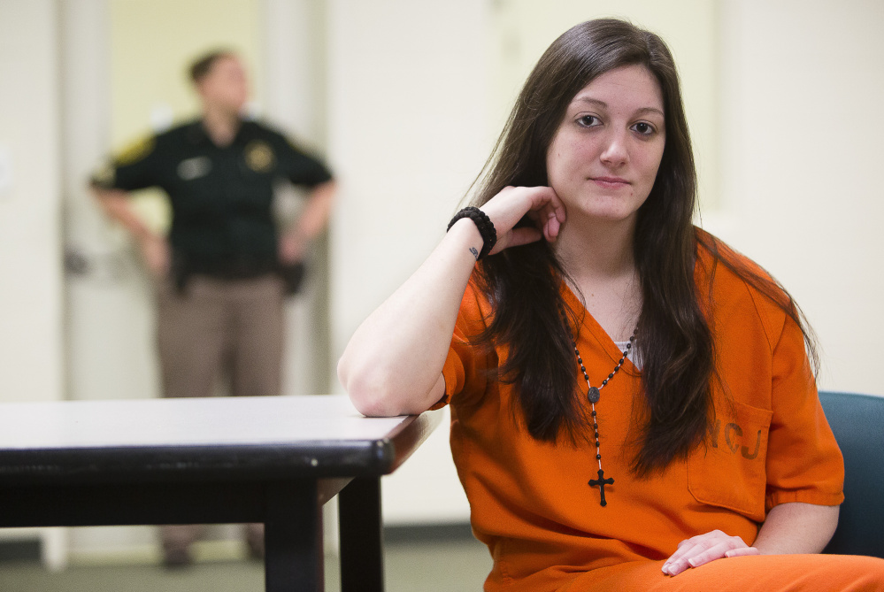 Marissa Vieira, 23, almost died after using heroin laced with fentanyl this summer at the York County Jail in Alfred, where she is awaiting sentencing on theft charges. Since her overdose, Vieira says she has focused on self-improvement, earning her GED and taking classes for the sake of her 3-year-old son.