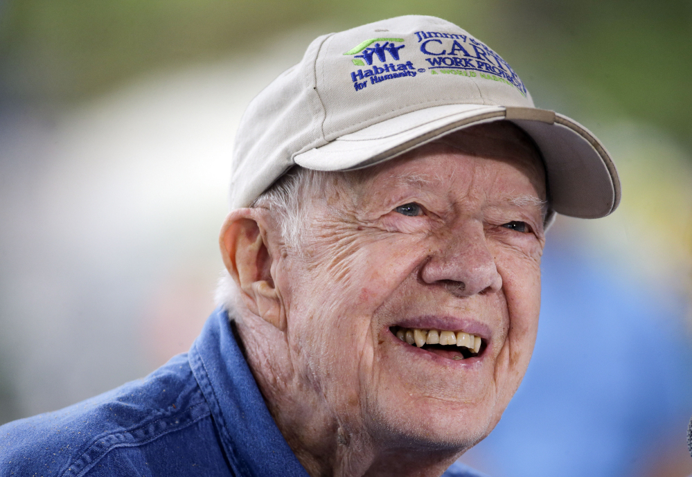 The grandson of Jimmy Carter says no cancer was detected the last time the former president underwent a scan.
