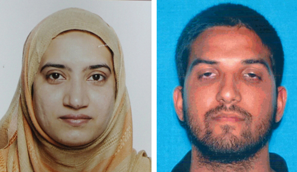 Tashfeen Malik and Syed Rizwan Farook died in a gun battle with authorities in San Bernardino, Calif.