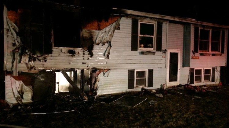 A fire was reported around 9 p.m. Sunday at the ranch-style house at 81 Bluff Circle in New Gloucester. One person died and the home is a complete loss.