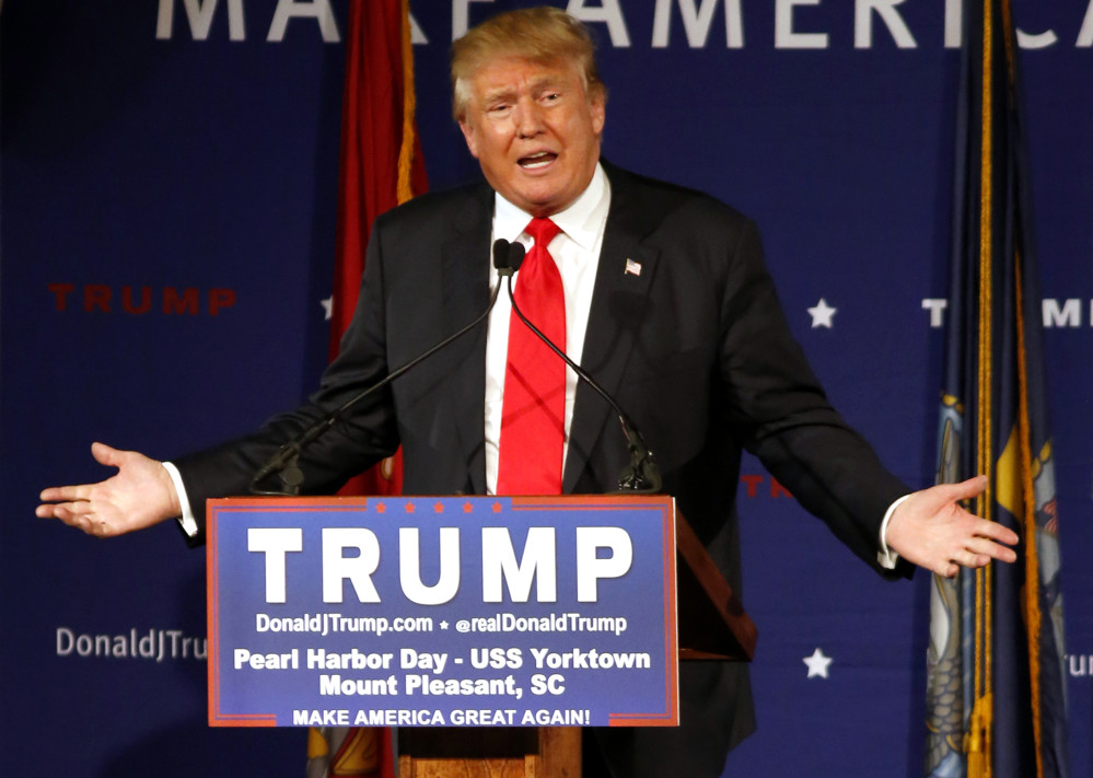 Donald Trump speaks to supporters in Mt. Pleasant, S.C., on Monday, the day he made his proposal to prohibit Muslims from entering the U.S. An online survey conducted Tuesday shows that 37 percent of all likely general-election voters favor the plan.