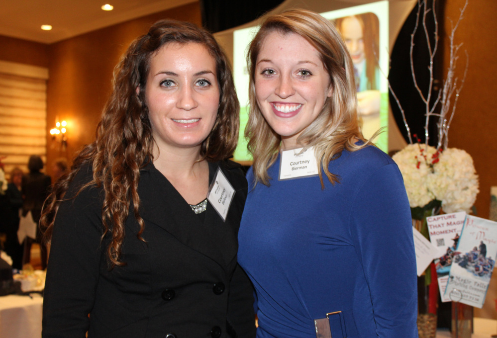 Courtney Dufour, left, and Courtney Bierman of Cianbro, one of the event sponsors.