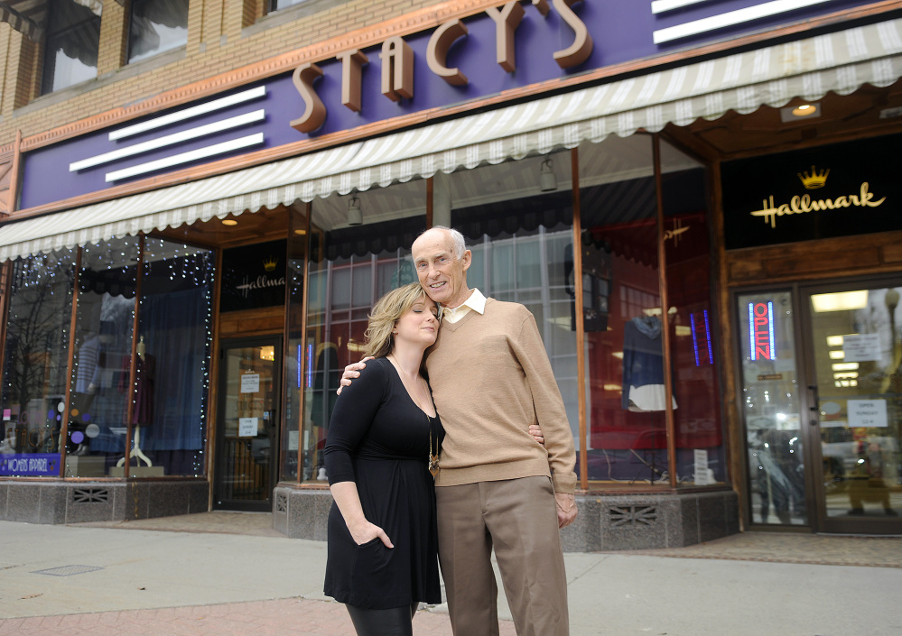 The father-daugther team of Richard Cummings and Stacy Gervais are closing Stacy’s Hallmark Store, and bound for the Fort Myers area of Florida.