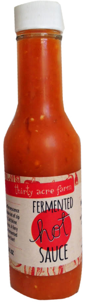 A fermented hot sauce from Thirty Acre Farm has a garlicky kick.