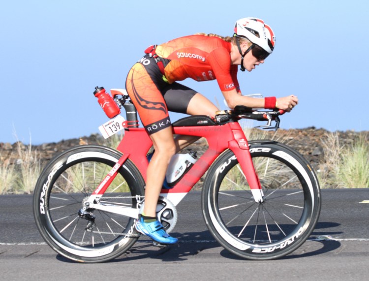 Sarah Piampiano at the Ironman World Championships in October at Kona, Hawaii.