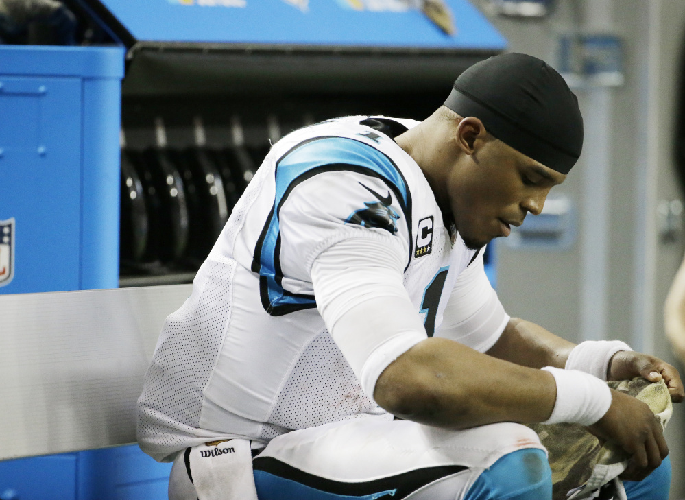 Carolina Panthers quarterback Cam Newton shouldered part of the blame for a 20-13 loss Sunday to the Atlanta Falcons – a loss that ended an undefeated season and punctured Carolina’s aura of invincibility.
