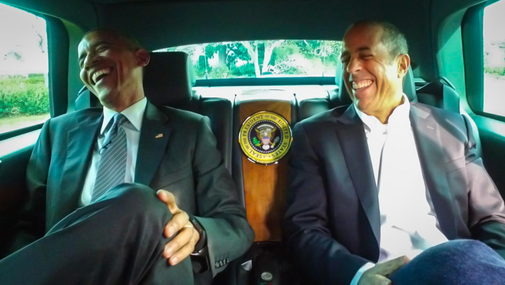 President Obama with Jerry Seinfeld in a scene from “Comedians in Cars Getting Coffee.”