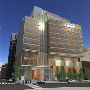 Artist's rendering of the new dana-farber building.    credit: Zimmer Gunsul Frasca Architects LLP    Library Tag 01312007 Metro