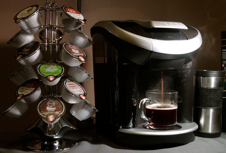 Keurig's Vue individual coffee roasting system.  The Associated Press