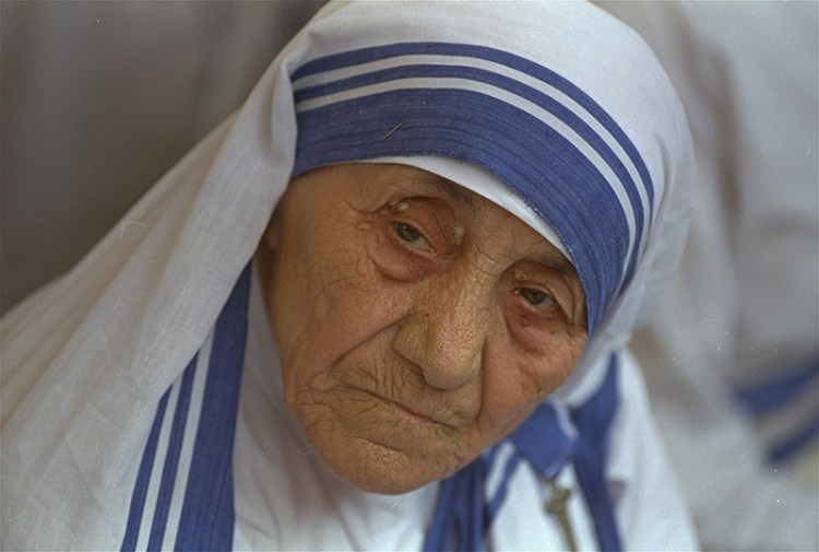 Mother Teresa, head of Missionaries of Charity, in New Delhi,  India in 1993.