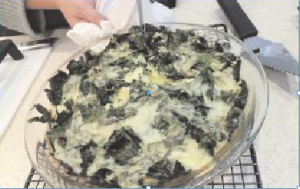 Crustless Kale Pie, a dish from the Cooperative Extension’s recent Savory Harvest Pies class. Peggy Grodinsky photo