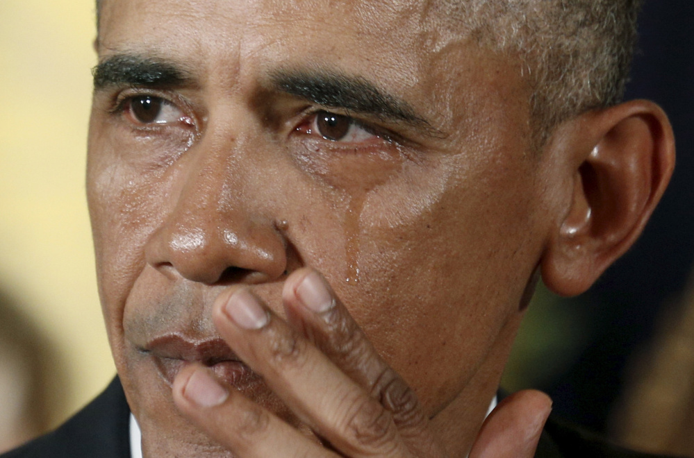 President Obama wipes a tear as he unveils new gun control measures. His restrictions are modest, but his actions could help make the gun issue a prominent topic in the 2016 elections.