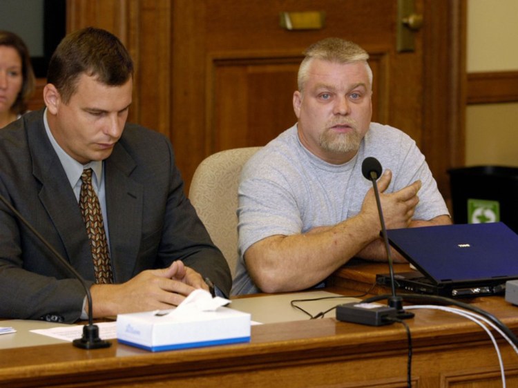Steven Avery, right, in the Netflix original documentary series “Making a Murderer.” An online petition has collected hundreds of thousands of digital signatures seeking a pardon for a pair of convicted killers-turned-social media sensations.