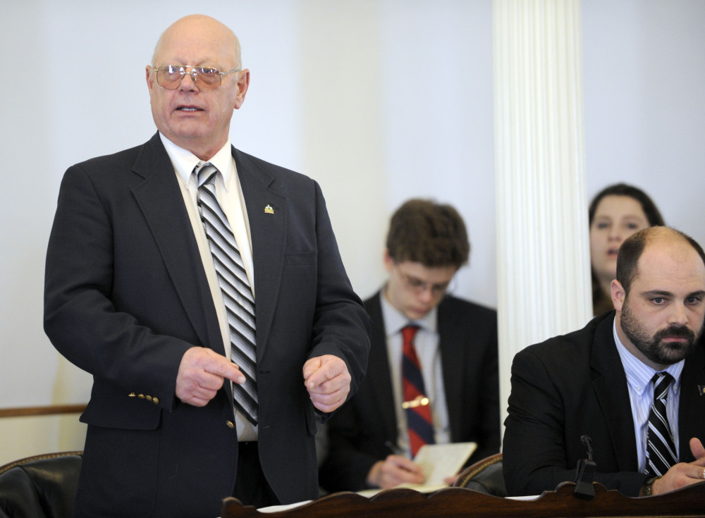 Vermont State Sen. Norm McAllister, a Franklin County Republican, maintains his innocence during a session Wednesday in Montpelier, Vt., but still was suspended by his legislative colleagues while serious charges are pending against him.