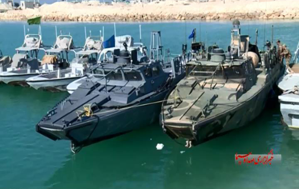 This still image taken from video by the Iranian state-run IRIB News Agency on Tuesday shows American Navy boats in custody of the Iranian Revolutionary Guards in the Persian Gulf, Iran.