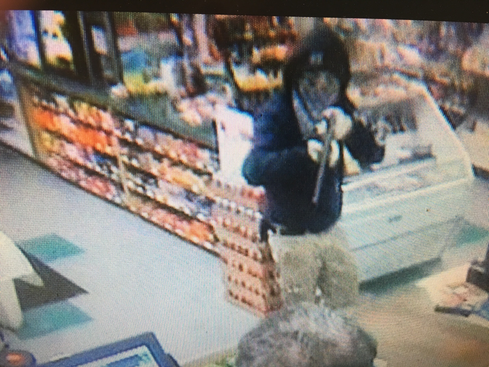 Augusta police are looking for a white man about 5 feet 9 inches tall with a slim build who robbed a convenience store at gunpoint Tuesday night.