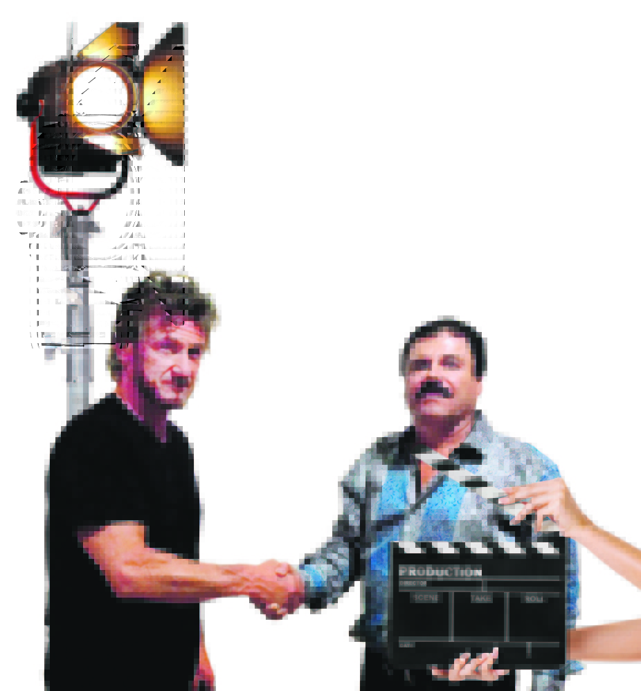 Actor Sean Penn (L) shakes hands with Mexican drug lord Joaquin "Chapo" Guzman in Mexico, in this undated Rolling Stone handout photo obtained by Reuters on January 10, 2016. The photo was taken for authentication purposes. REUTERS/Rolling Stone/Handout via Reuters    ATTENTION EDITORS - THIS PICTURE WAS PROVIDED BY A THIRD PARTY. REUTERS IS UNABLE TO INDEPENDENTLY VERIFY THE AUTHENTICITY, CONTENT, LOCATION OR DATE OF THIS IMAGE. FOR EDITORIAL USE ONLY. NOT FOR SALE FOR MARKETING OR ADVERTISING CAMPAIGNS. FOR EDITORIAL USE ONLY. NO RESALES. NO ARCHIVE. MANDATORY CREDIT. WATERMARK ADDED AT SOURCE. THIS PICTURE IS DISTRIBUTED EXACTLY AS RECEIVED BY REUTERS, AS A SERVICE TO CLIENTS.      TPX IMAGES OF THE DAY      - RTX21R5P