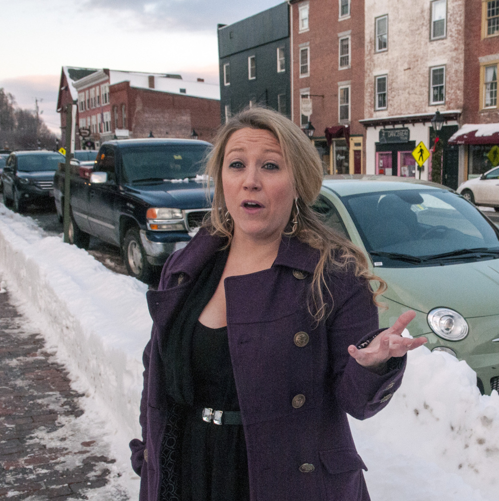 Leah Sampson, co-owner of The Maine House, says she often has wished she could put a sign on her car that tells people where to park in Hallowell.