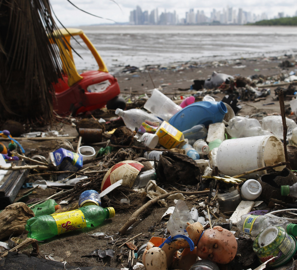 The once-pristine shores of Panama City, Panama, are proof that discarded plastic doesn’t discriminate, as piles of the debris wash up near the ritzy neighborhood of Costa del Este neighbourhood.