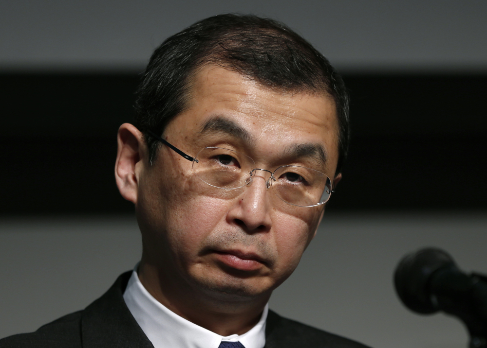 Japanese air bag maker Takata Corp. CEO Shigehisa Takada listens to a reporter’s question during a June news conference in Tokyo. Government officials say a Ford pickup driver killed in December in South Carolina is the ninth person to die in the U.S. and the 10th worldwide caused by defective Takata air bag inflators that explode, firing off shrapnel-like shards.