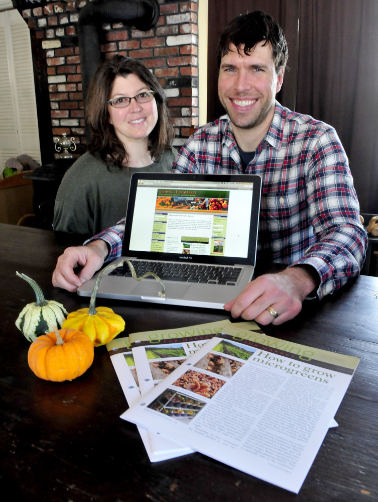 Ann and Andrew Mefferd now own Growing for Market magazine, which will be put together at their Cornville farmhouse.