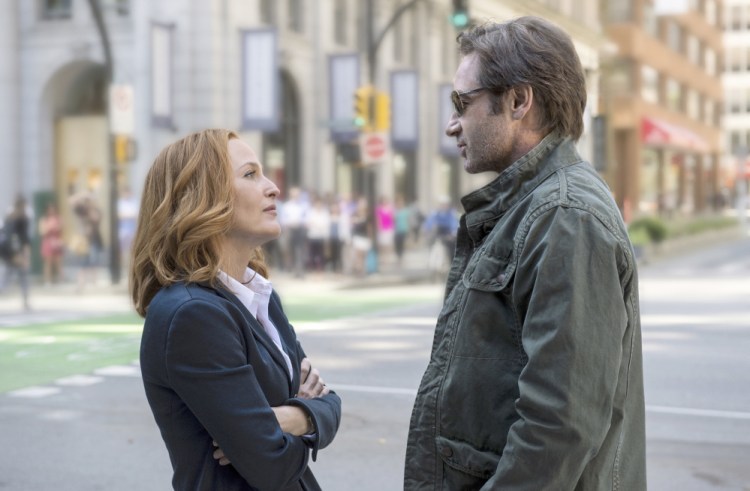 Gillian Anderson and David Duchovny reprise their roles as the dogged FBI agents Scully and Mulder in six new episodes of “The X-Files,” premiering Sunday on Fox.