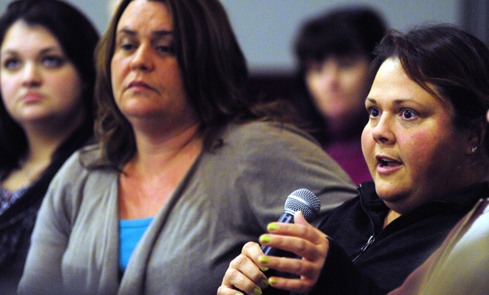 Jodi French, right, who’s been specially trained to handle patients with a history of dangerous behavior, testified that it confuses those she treats when staffing shortages force her to fill in for other Riverview employees.