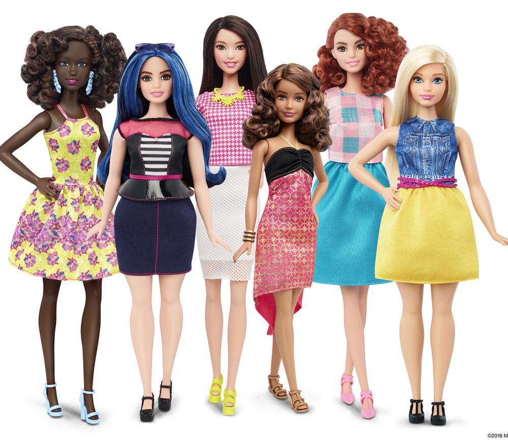 Mattel, the maker of the Barbie doll, says it will start selling Barbies in three new body types: tall, curvy and petite.