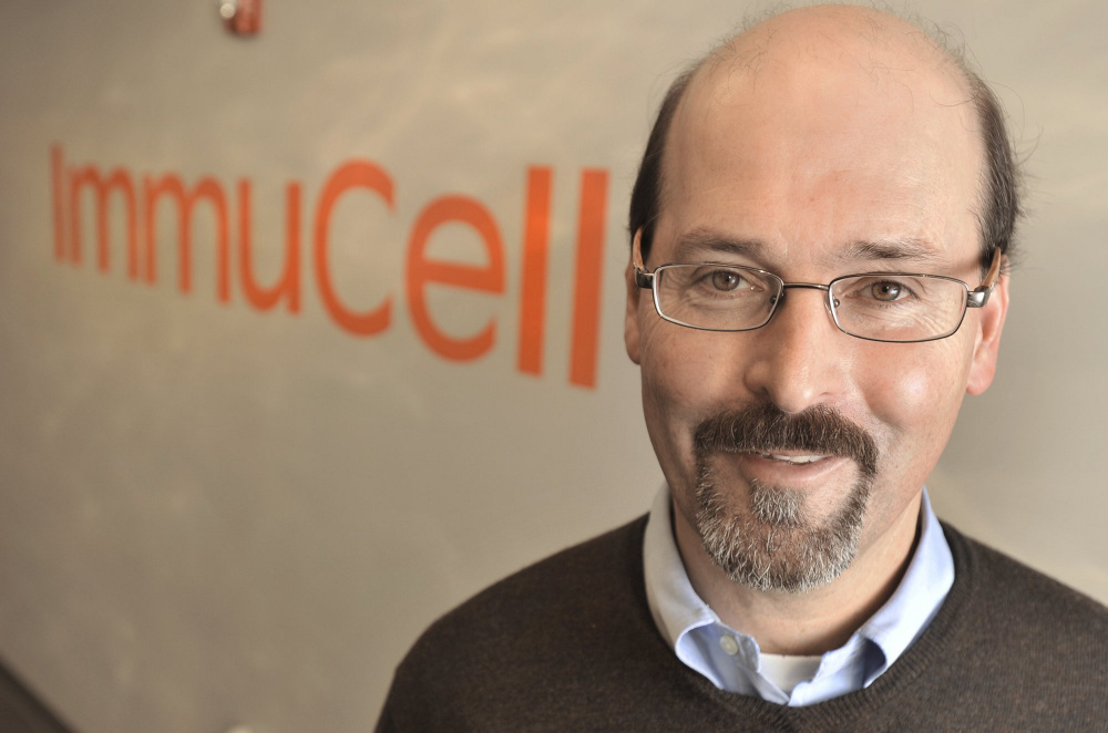 ImmuCell President and CEO Michael Brigham says a second major product would take ImmuCell to the next level. 
2011 Press Herald file photo/ John Ewing