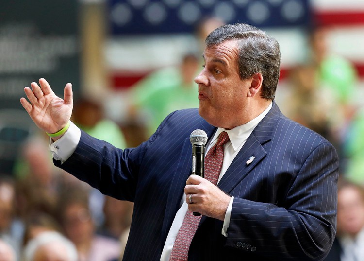Republican presidential candidate Chris Christie speaks at a convention in Manchester, N.H., in 2015. The Associated Press