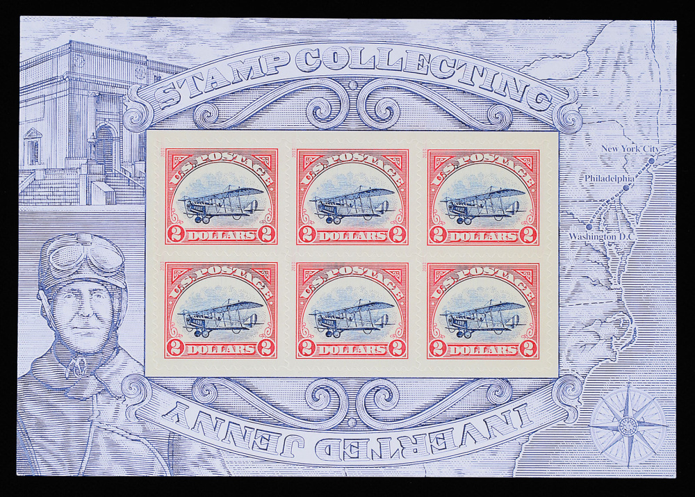 The Postal Service printed a run of inverted Jenny stamps in 2013 to commemorate its worst printing error ever, 100 of the upside-down Jenny stamps printedd in 1918 in a 2.2 million run of upright ones. In the 2013 run, it printed 2.2 upside-down Jenny’s and 100 upright ones.
