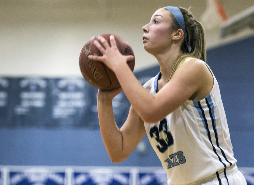 When Alicia Aube isn’t shooting 3-pointers, the 6-foot junior guard is often using her ball-handling ability to drive to the basket.
