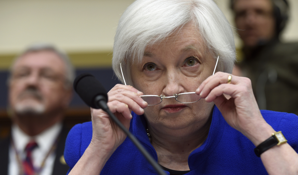 Federal Reserve Board Chair Janet Yellen told Congress on Wednesday, “Financial conditions in the United States have recently become less supportive of growth.”