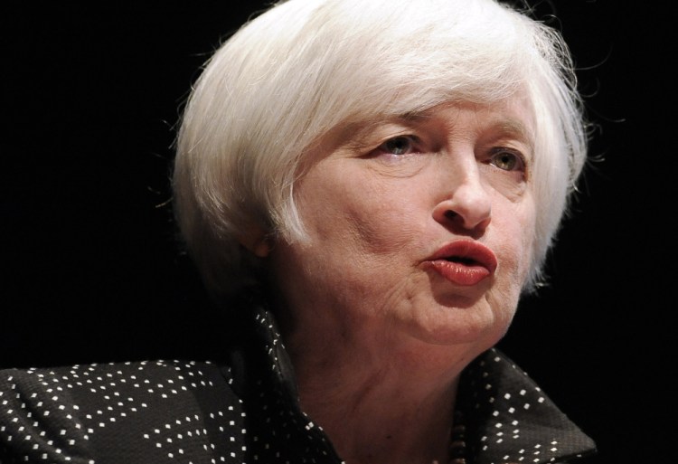The Associated Press In this Thursday, Sept. 24, 2015, file photo, Federal Reserve Chair Janet Yellen speaks on inflation dynamics and monetary policy at the University of Massachusetts, in Amherst, Mass.