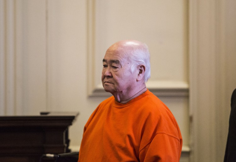 James Pak of Biddeford was sentenced Thursday for murdering two teenagers and shooting a woman who was his tenant in 2012.