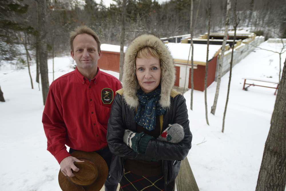 Tammy Walter, president of the Cape Elizabeth Rod & Gun Club, seen with Mark Mayone, the club's public relations officer.
Shawn Patrick Ouellette/Staff Photographer